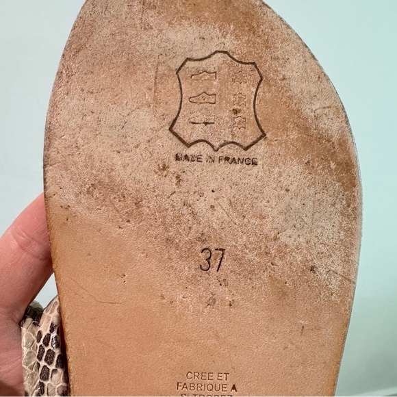 K.Jacques Antioche Snakeskin Gladiator Sandals Size 37 - Picture 9 of 11